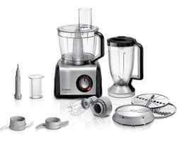 Bosch MC812M814 keukenmachine 1250 W 3,9 l Zwart, Roestvrijstaal, Transparant