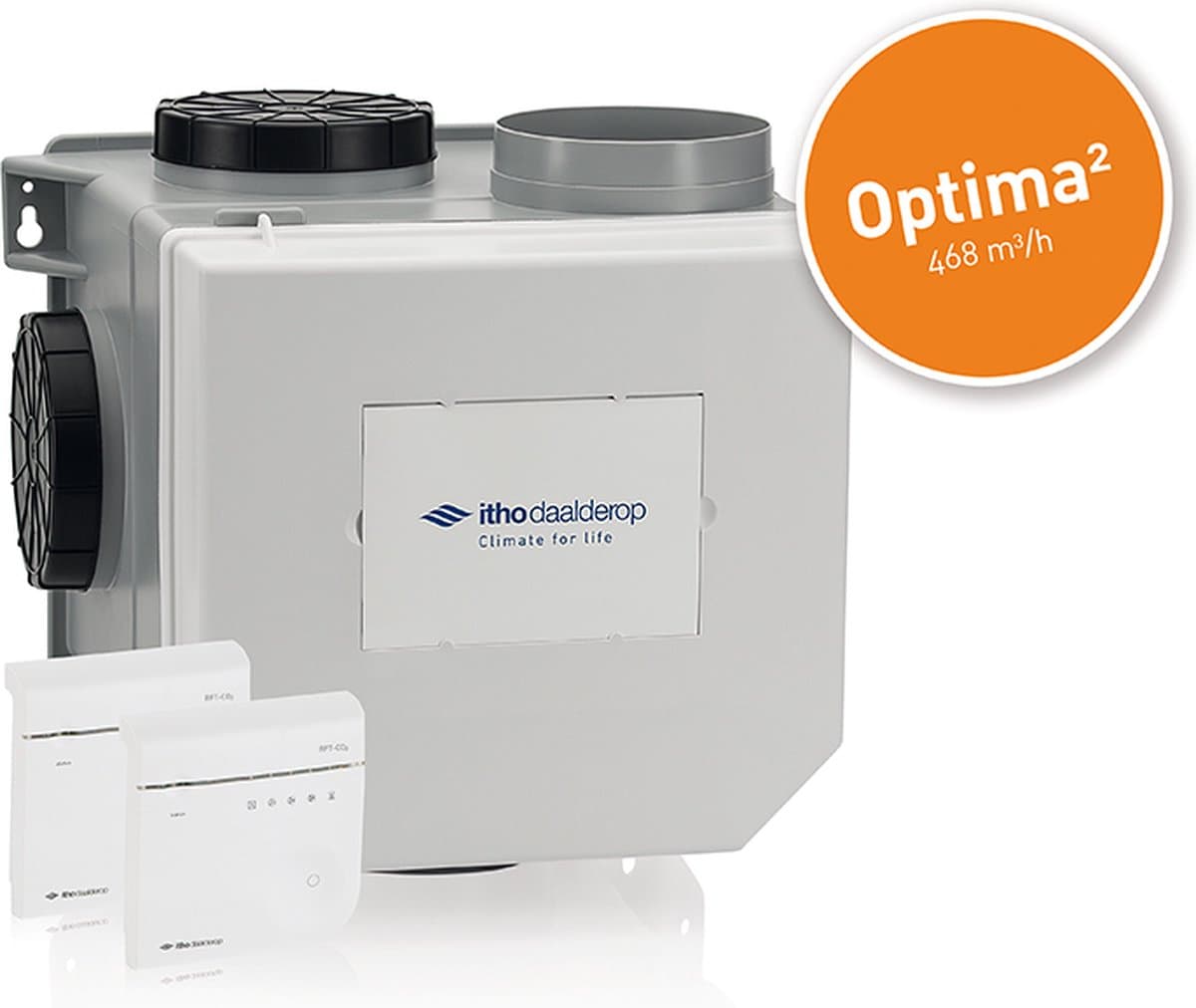 Itho Daalderop 03-00477 - Ventilatiepakket Optima2 CVE-S ECO HE - 468m3/h EU - LET OP, met Perilexstekker! — afbeelding 1