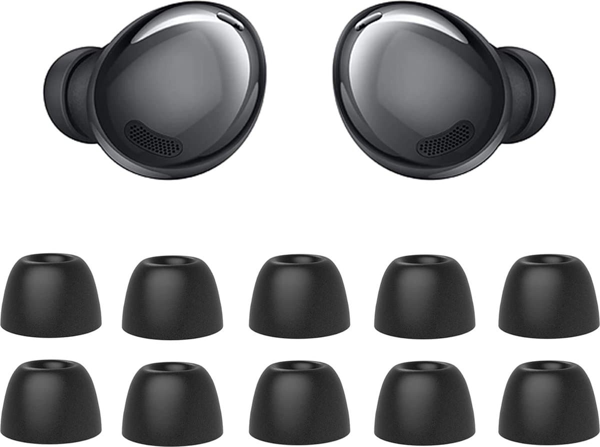 Oordopjes geschikt voor Samsung Galaxy BudsPro - Samsung Galaxy Buds Pro tips - Samsung Galaxy Buds Pro vervanging tips - 5 paar oordopjes voor Samsung Galaxy Buds Pro - Zwart / Small — afbeelding 1