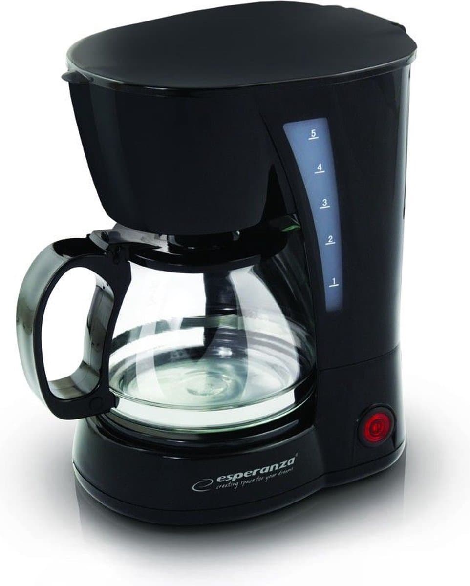 Esperanza EKC006 Filterkoffiezetapparaat - Herbruikbare filter - Druppelstop - Glazen kan - 0,6 Liter — afbeelding 1