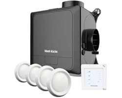 Vent-Axia Multihome AEP advance 368m³/h - vochtsensor, bluetooth en eurostekker + SSU-B RF-regelaar + 4 ventielen