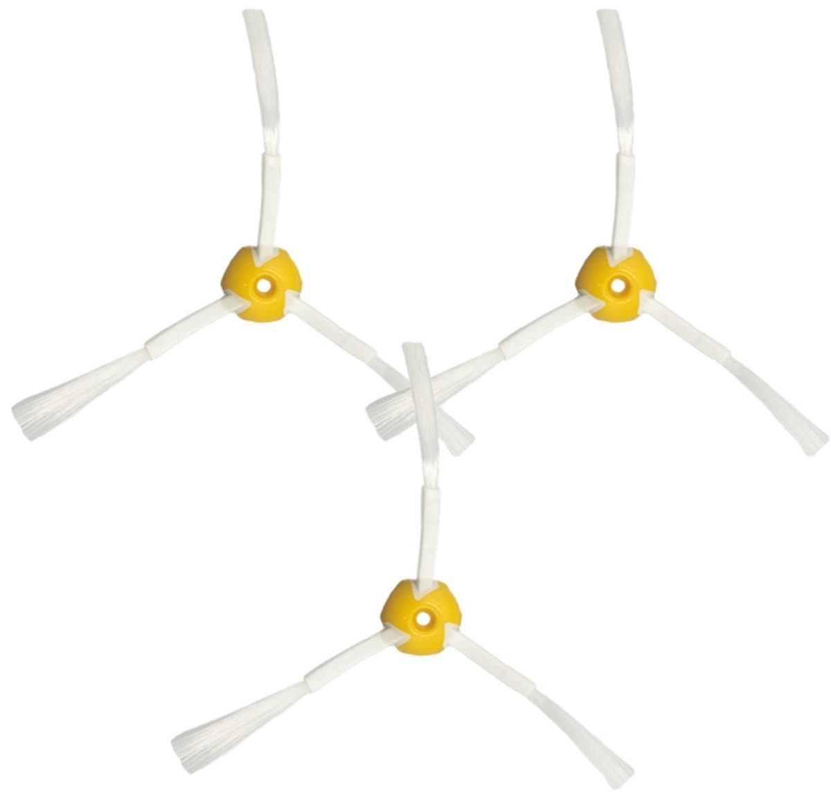 Zijborstel - Robotstofzuiger accessoires - voor irobot Roomba - Serie 600 700 - Geel - 3-pack — afbeelding 1