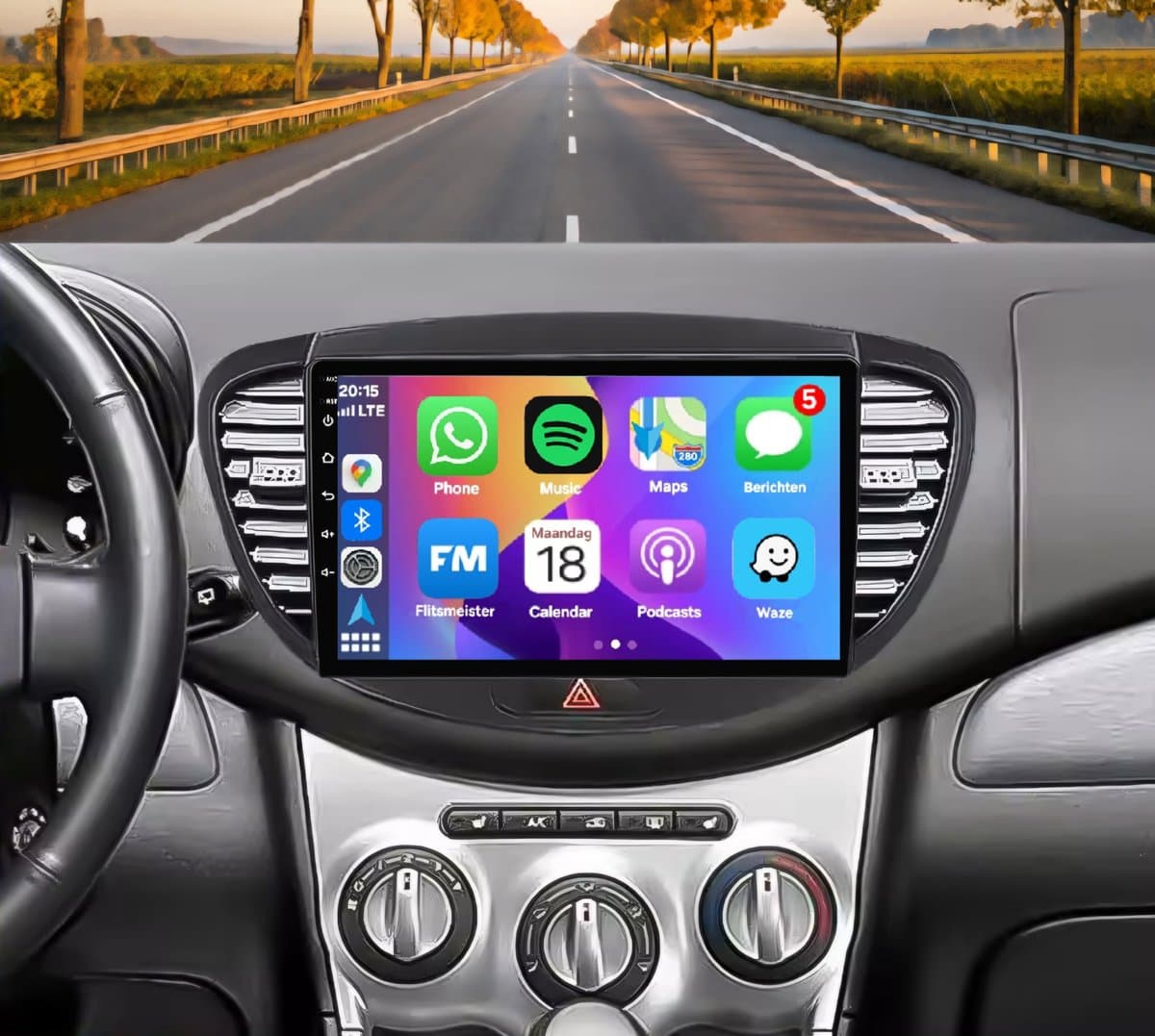 Autoradio 2/32GB met Carplay en Android auto | Geschikt voor Hyundai I10 2006-2013 | Radio scherm met Navigatie | 2006 2007 2008 2009 2010 2011 2012 2013 — afbeelding 1