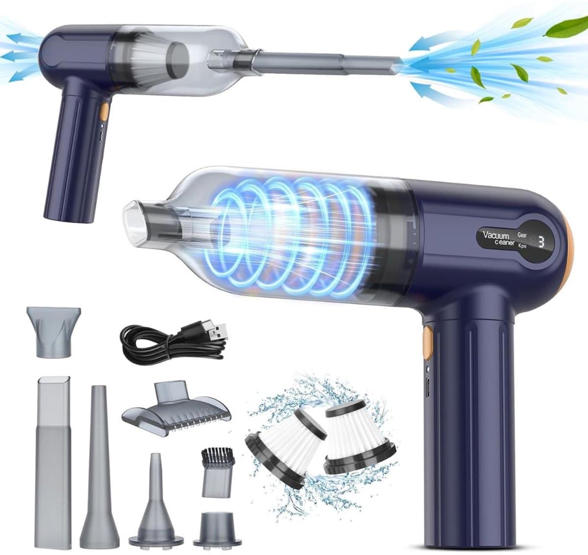 ApexArte® Draagbare Vlekkenreiniger - Tapijtreiniger - Bank Reiniger - Donkerblauw — afbeelding 1