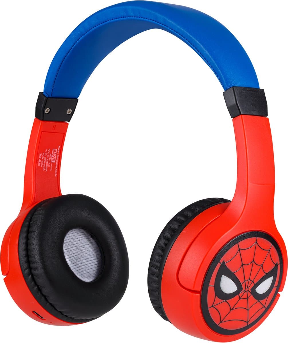 Spiderman - draadloze kinderkoptelefoon - met volumebegrenzing - lange speeltijd - met extra audiokabel - bluetooth — afbeelding 1