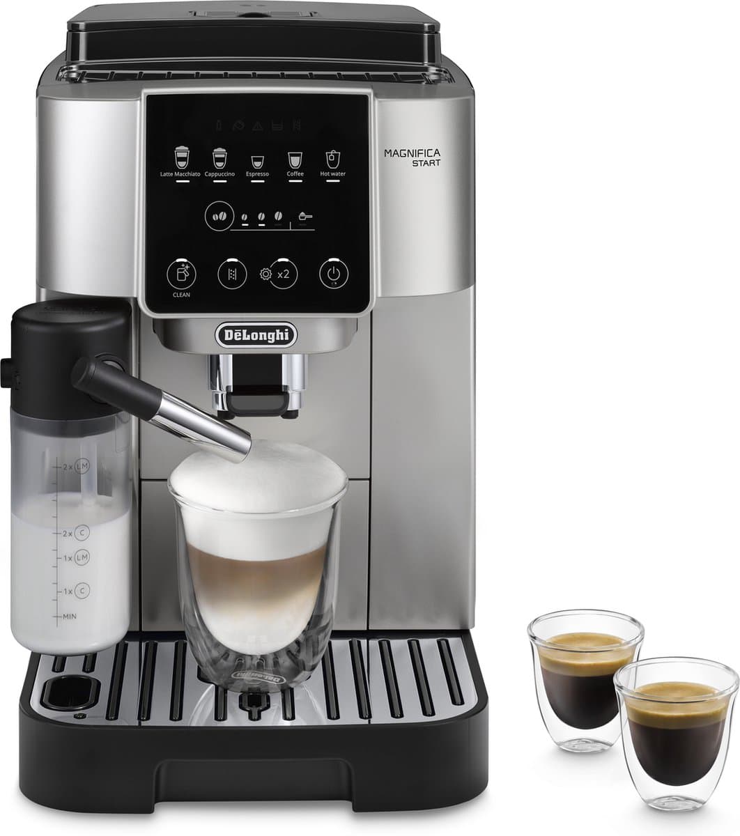 De’Longhi Magnifica Start - volautomatische espressomachine met LatteCrema Hot Technology melkopschuimer - Zilver/Zwart - ECAM220.80.SB — afbeelding 1