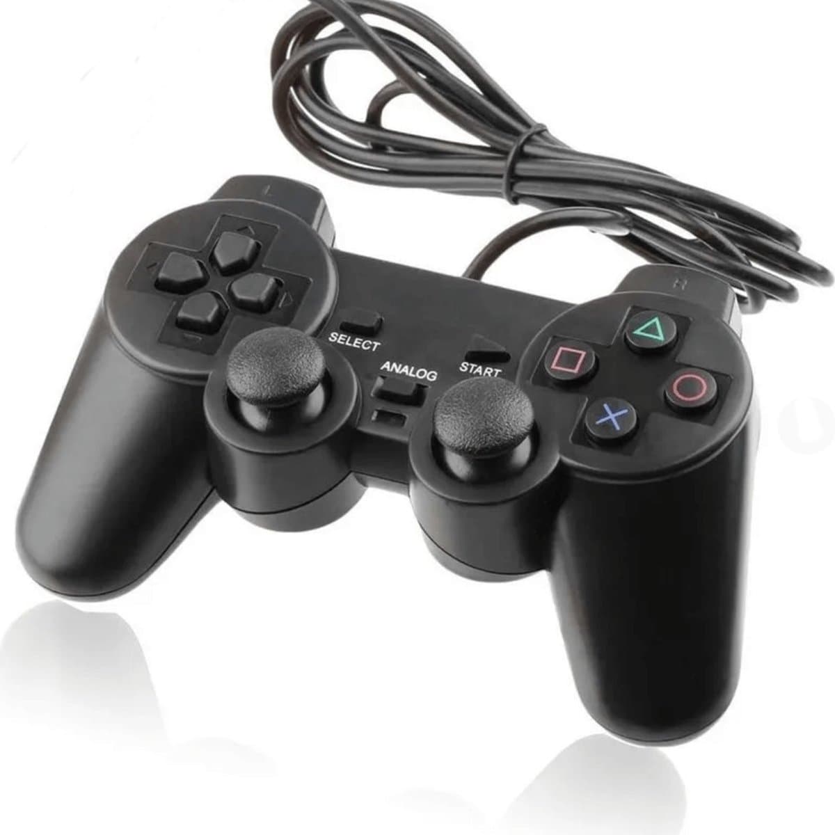 Analog Controller geschikt voor Playstation 2 - Zwart - Dual Shock 2 - Bedraad / Wired - Geschikt voor PS2 — afbeelding 1