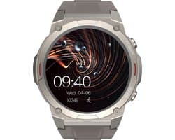 HiFuture FutureGo MIX2 Smartwatch - Horloge Heren & Dames - HD AMOLED Touchscreen - Bluetooth 5.3 - Hartslagmeter - Stappenteller - Slaapmonitor - Waterdicht - Compatibel met Apple iOS- en Android-apparaten - Kleur: Solace Grijs