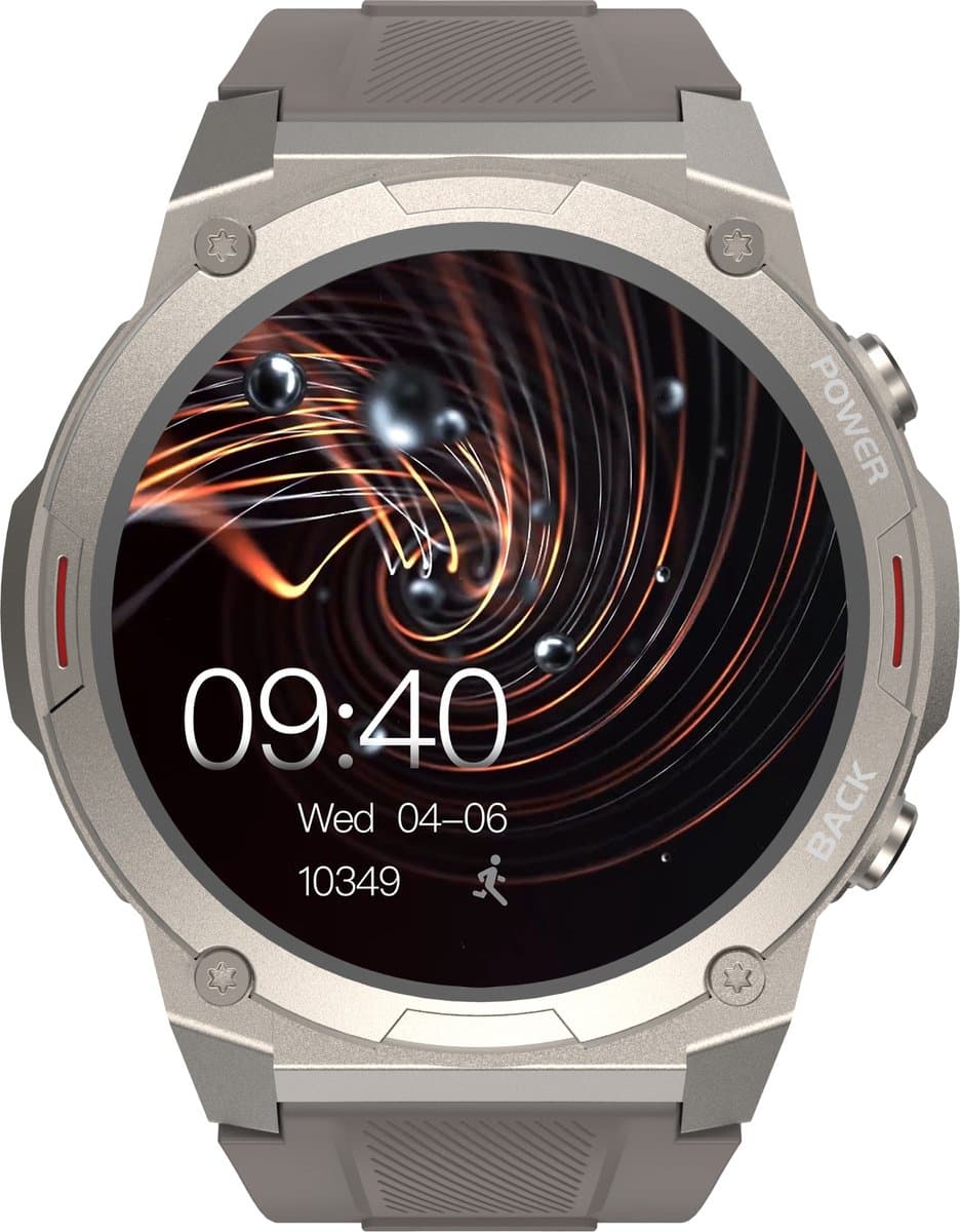 HiFuture FutureGo MIX2 Smartwatch - Horloge Heren & Dames - HD AMOLED Touchscreen - Bluetooth 5.3 - Hartslagmeter - Stappenteller - Slaapmonitor - Waterdicht - Compatibel met Apple iOS- en Android-apparaten - Kleur: Solace Grijs — afbeelding 1
