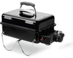 Weber Go-Anywhere Gas Barbecue - 41x26 cm - Roestvrijstalen branders - Gasregelkop - Incl. deksel