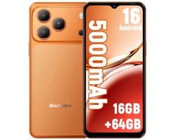 Blackview WAVE 7C Smartphone 4G - 16GB RAM - 64GB ROM - 6,56 inch - Android 16 Telefoon - 5000 mAh - Dual SIM - GPS - OTG - Oranje