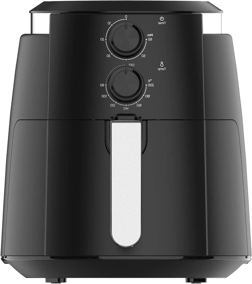 Heteluchtfriteuse - Olievrije Frituurpan - Gezond Koken - 8 Programma's - 55 Liter XL - Zwart — afbeelding 1