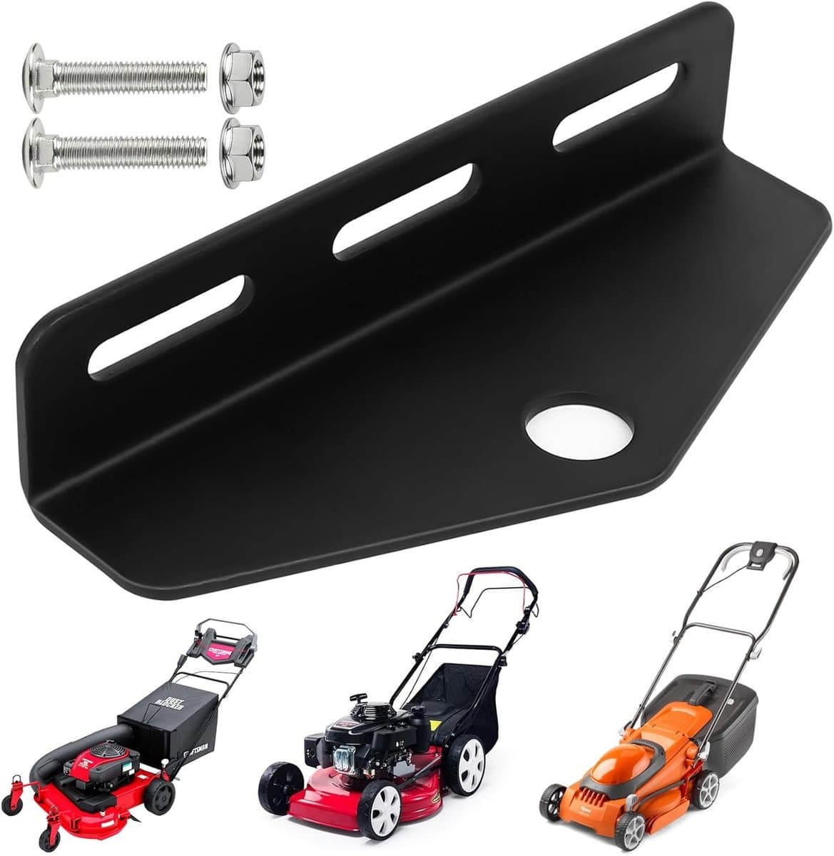 Trekker met aanhanger en kogelkop, universele trekhaak voor grasmaaier en tuinmachines, 7.5-15.2 cm houder — afbeelding 1