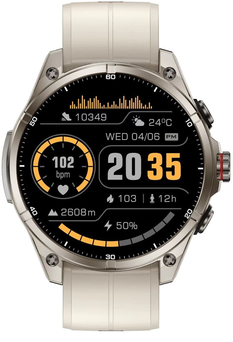 Royal Empire GPS Smartwatch Heren – 1.43" AMOLED – Belfunctie & App-meldingen – 5ATM Waterdicht – Hartslag, SpO2, Stappenteller – 200+ Sportmodi – RVS + TPU Band – Zilver — afbeelding 1