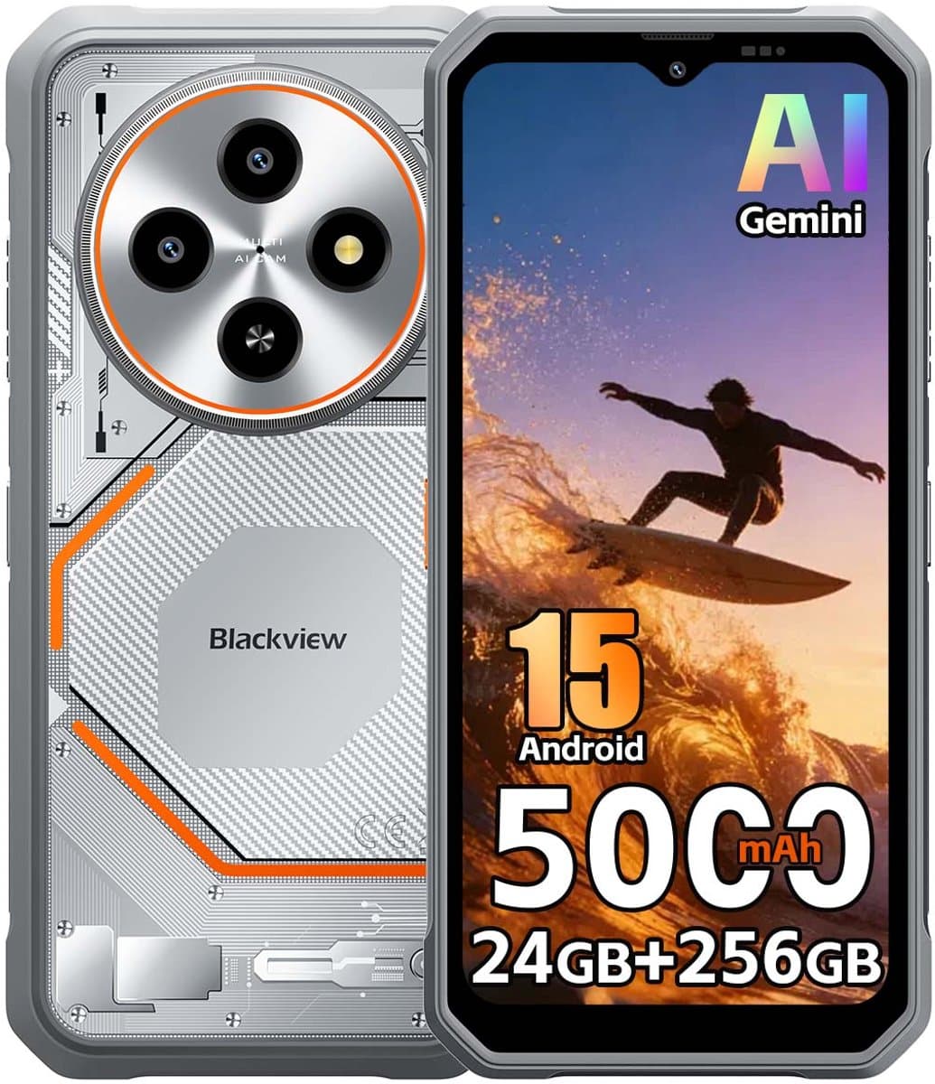Blackview FORT 2 Robuuste smartphone - Gemini AI - 24 GB RAM - 256 GB ROM - 6,56 inch - Android 15 - IP68/IP69K Outdoor telefoon - GPS NFC - Wit — afbeelding 1