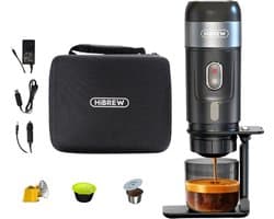 Flolife - Draagbare Espresso Koffiezetapparaat 12V – Voor Auto & Thuis – Geschikt voor Nespresso, Dolce Gusto & Koffiepoeder