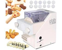 Koekjesmaker Machine - Bakvorm - Zelf Koekjes Maken - 8 Spuitmondjes Inbegrepen - 34.5 cm - Wit