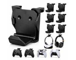 Sounix Universele Game Controller Houder - Hoofdtelefoon Hanger - 6 stuks - Controller Muurbevestiging voor PS5/PS4/Xbox/Switch - Zwart