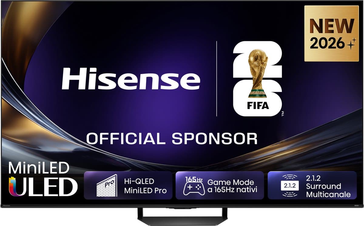 Hisense 55U7S PRO - Televisie - LED - Mini LED - Smart TV - 55 inch - Wifi - HDR-ondersteuning - 4K Ultra HD - Zwart — afbeelding 1