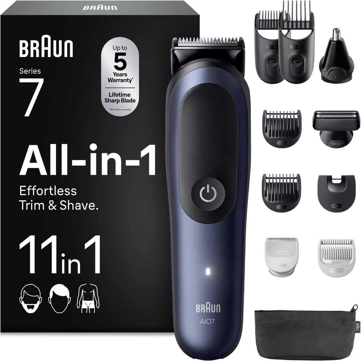 BRAUN All-in-One 11-in-1 AIO 7540 Multigroomer Blauw — afbeelding 1
