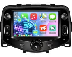 Hexinex - Autoradio Geschikt voor Toyota Aygo Citroën C1 & Peugeot 108 (2015–2020) - 2+64GB Carplay Fm