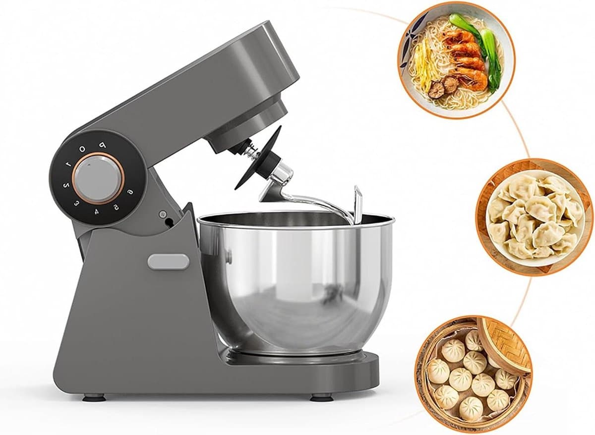 Deegmixer - Keukenmachine - Bakken Thuis - 3D Mengsysteem - 62 Liter Kom - Zilver — afbeelding 1