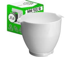 Keukenmachine Kom - Mixer Bak - Culinair Bereiden - Met Handvat - 67 Liter - Zilverkleurig