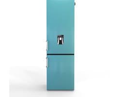 Nunki Large H2O – Koel-vriescombinatie – Waterdispenser – E-klasse – 268 liter – Front Sky Blue Gloss