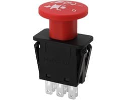 Dailygoods - PTO-schakelaar - Drukknop - Betrouwbaar en duurzaam - Geschikt voor grasmaaier - Noodstopfunctie - Eenvoudige installatie - Compatibel me...