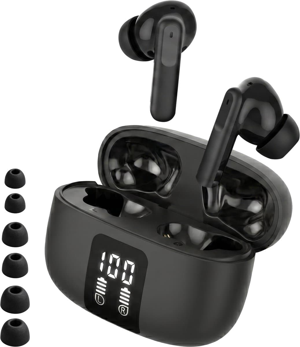Audyn Oortjes Draadloos - Draadloze Oordopjes - Noise Cancelling ANC+ENC - Bluetooth - In-ear - Zwart - FlowTune Pro — afbeelding 1