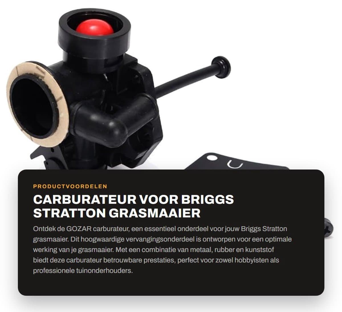 Dailygoods- Carburateur met Pakking - Carburateur Synchronisatie Set - Carburateur Afstelgereedschap - Voor Briggs&Stratton - Lengte 110 mm - Hoogte 68 mm - Motorcarburateur — afbeelding 1