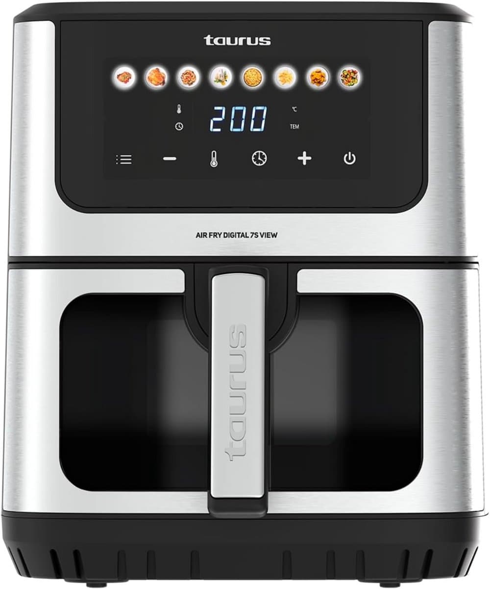 Digitale Airfryer - Hete Lucht Frituur - Gezond Koken - 8 Programma's - 65 Liter - Zwart — afbeelding 1