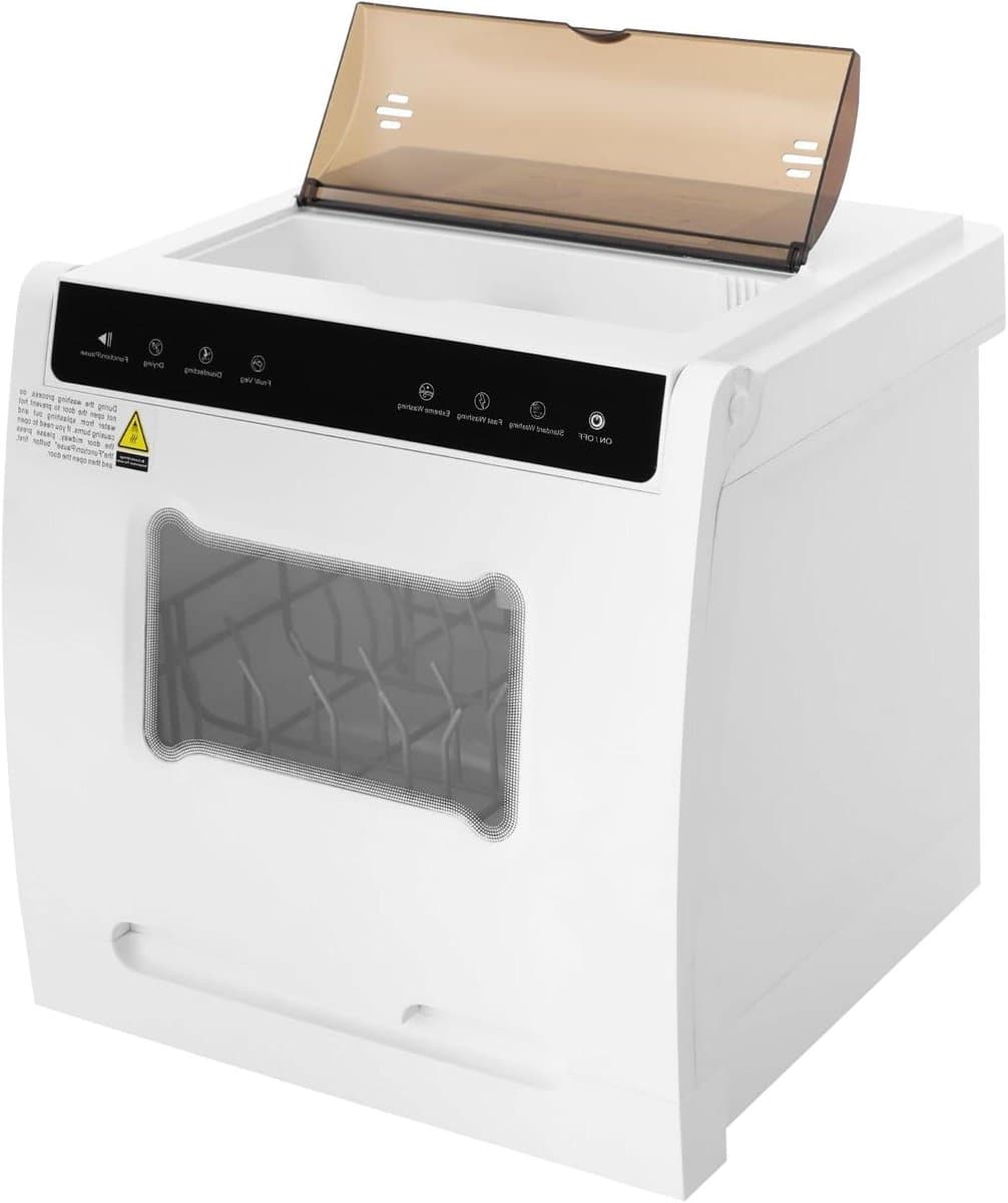 Tafelvaatwasser - Compacte machine - Snel servies reinigen - Vier wasprogramma's - 45 x 40 x 40 cm - Wit — afbeelding 1
