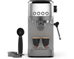 AIMASON CM1662 Halfautomatische Espressomachine - 1350W RVS Coffee Machine met Melkopschuimer - Semi-Automatische Snelle opwarming - 20-Bar Italiaanse Pomp - 1.3L Watertank - Kopjesverwarmer