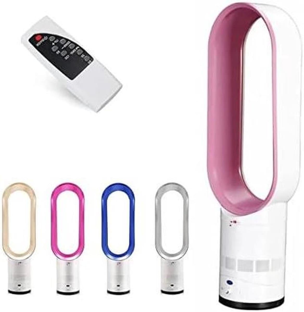 Bladloze Torenventilator - Stille Ventilator Luchtreiniger - Zomerse Koelte Creëren - Kind- en Huisdierveilig Ontwerp - 16 inch - Roze — afbeelding 1