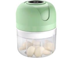 Elektrische Mini Hakmolen - Keukenmachine Knoflook - Snel Ingrediënten Snijden - Draadloos USB Oplaadbaar - 250 ml Inhoud - Cyaan Blauw