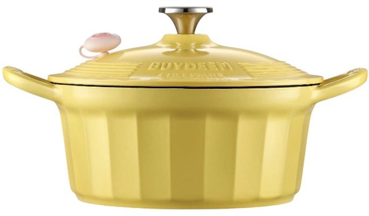 BUYDEEM CP551 - Geëmailleerde Gietijzeren Pot - 3,9L - Mellow Yellow — afbeelding 1