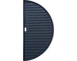 Keij Kamado Halve Maan Grillplaat / Plancha Large - Geëmailleerd Gietijzer - 2-zijdig - 46.5 cm - voor 21 inch Kamado's - Universeel
