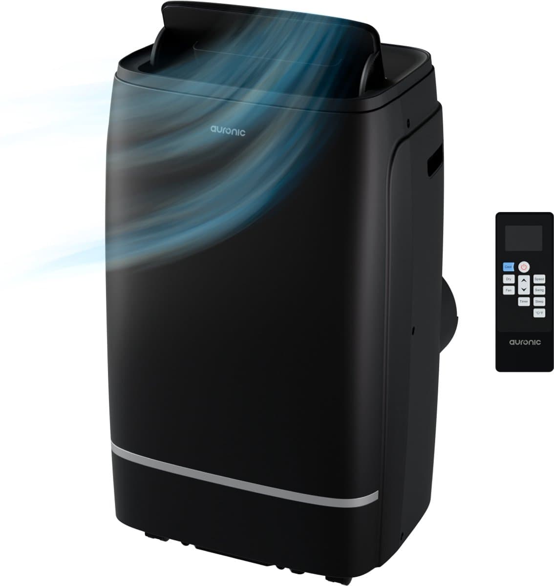 Auronic Mobiele Airco - 12.000 BTU - 4-in-1 - Airconditioning met 2 Raamafdichtingskits - Ventilator - Ontvochtiger - Tot 35m² - Zwart — afbeelding 1