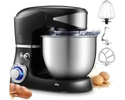 Keukenmachine - Mixer Robot - Bakken Koken - Planetair Mengsysteem - 6 Liter Kom - Zwart