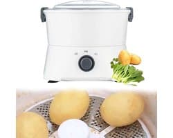 Elektrische Aardappelschiller - Automatische Schilmachine - Snel Groenten Schillen - Eén Knop Bediening - 1 kg Capaciteit - Wit