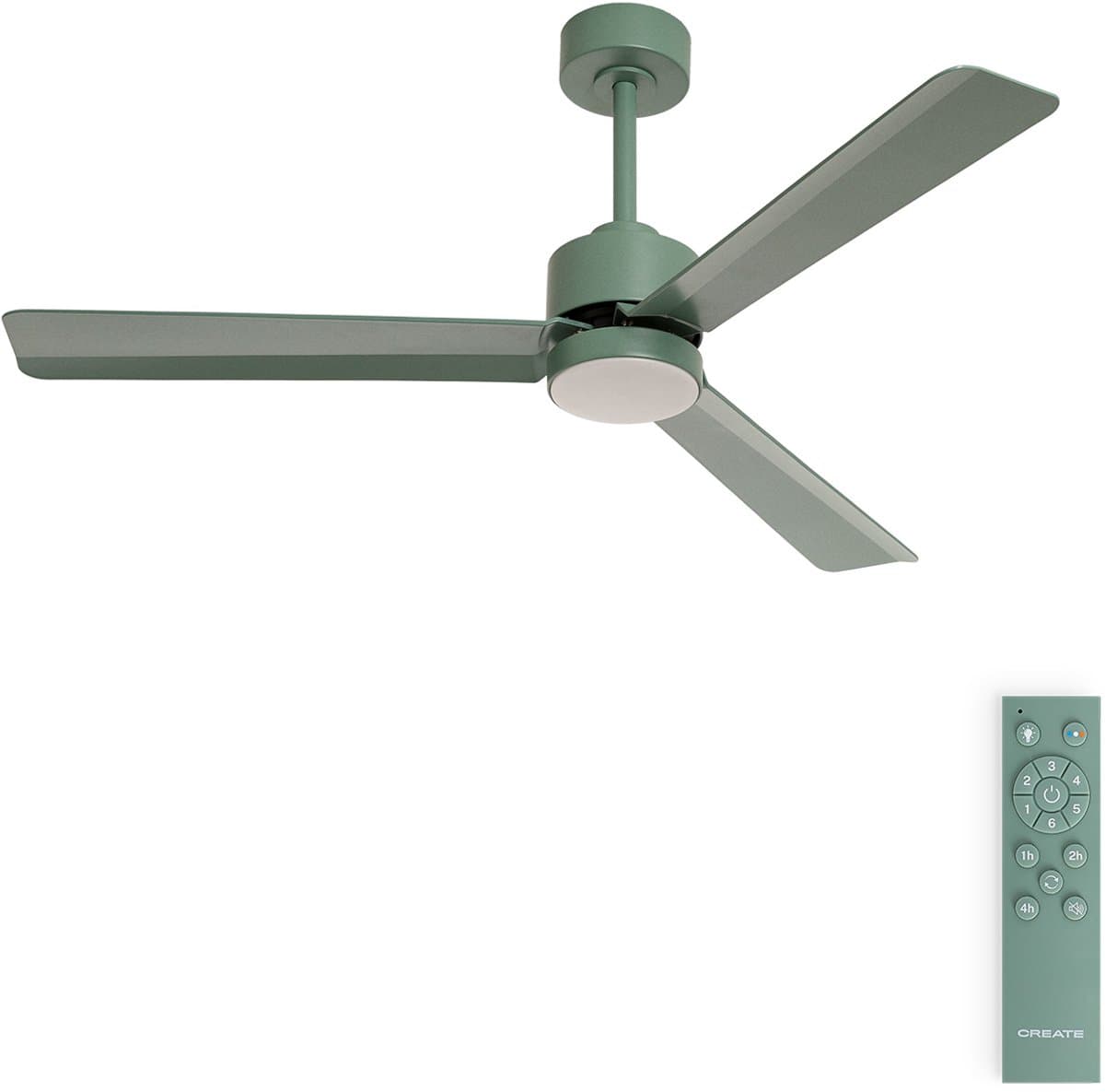 CREATE - Stille plafondventilator 40W met licht - Sage - Ø132cm - Afstandsbediening - WIND MODERN — afbeelding 1