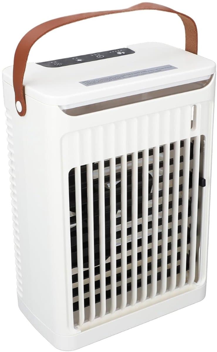Draagbare Luchtkoeler - Mobiele Aircooler met 5 Snelheden - 680ml Watertank - 2 Mistmodi & 7 Kleuren LED - Compacte Koelventilator zonder Slang - Wit — afbeelding 1