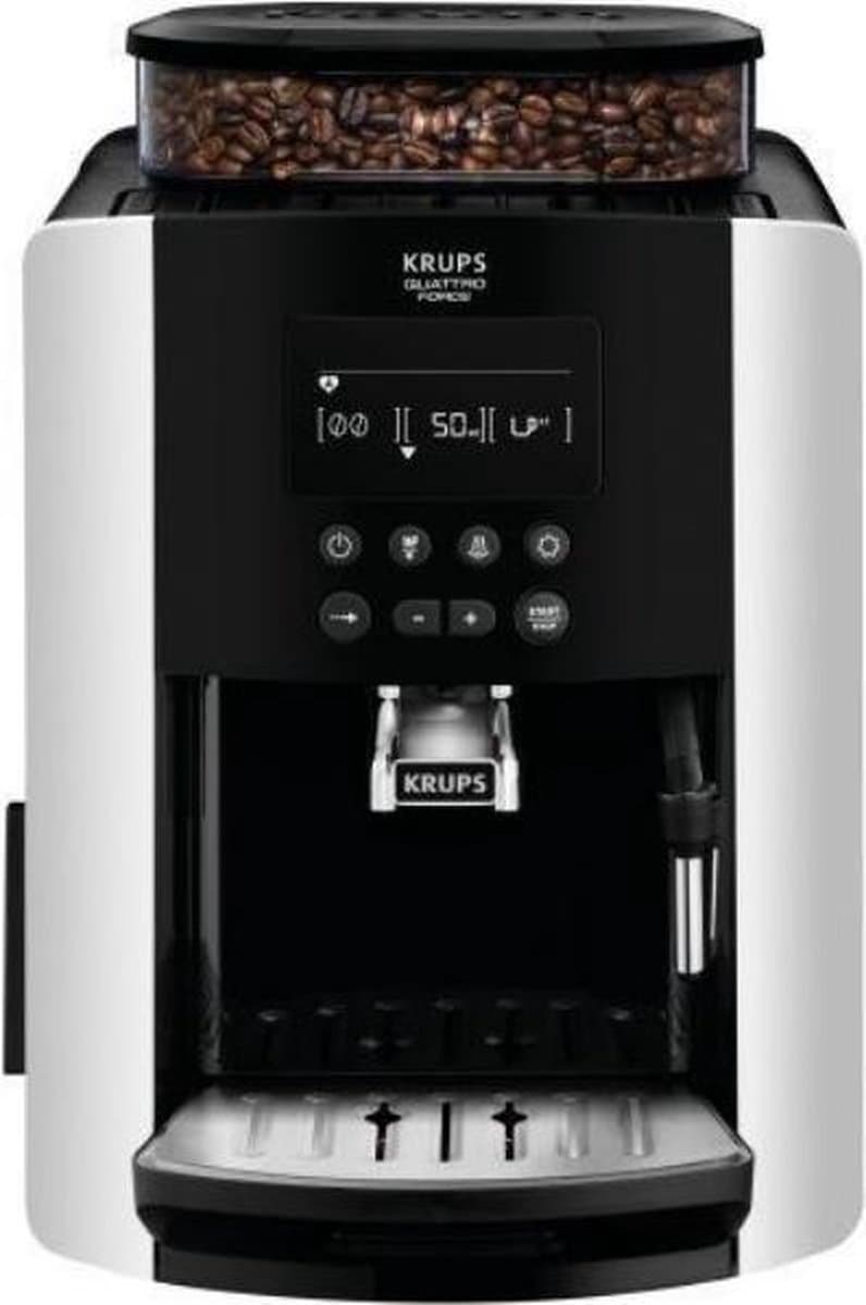 Krups EA817810 Vrijstaand Volledig automatisch Espressomachine 1.7l 2kopjes Zwart, Zilver koffiezetapparaat — afbeelding 1