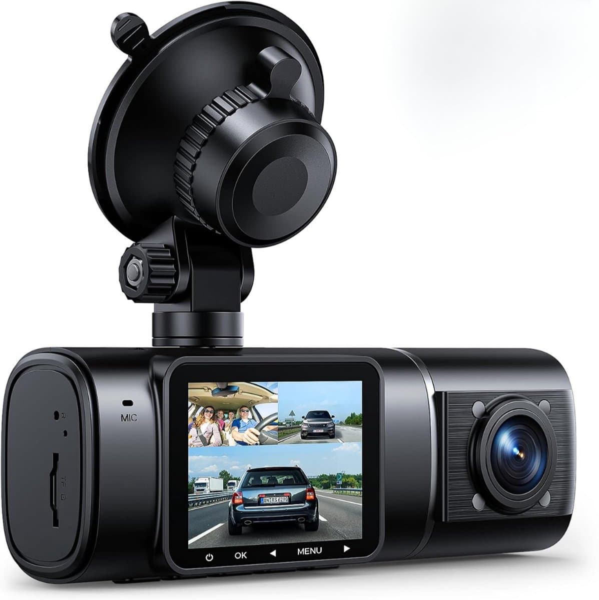 Dashcam - Daschcams - Auto - Camera - Vooruit - Achteruit - Video - Autobeveiliging - Parkeerbeveiliging - Recording - Dag en Nacht - Schadepreventie — afbeelding 1