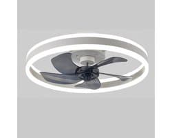 Plafondventilator - Ventilator Lamp - Ventilator met Verlichting - LED Verlichting - Wit - Dimbaar - 6 Snelheden