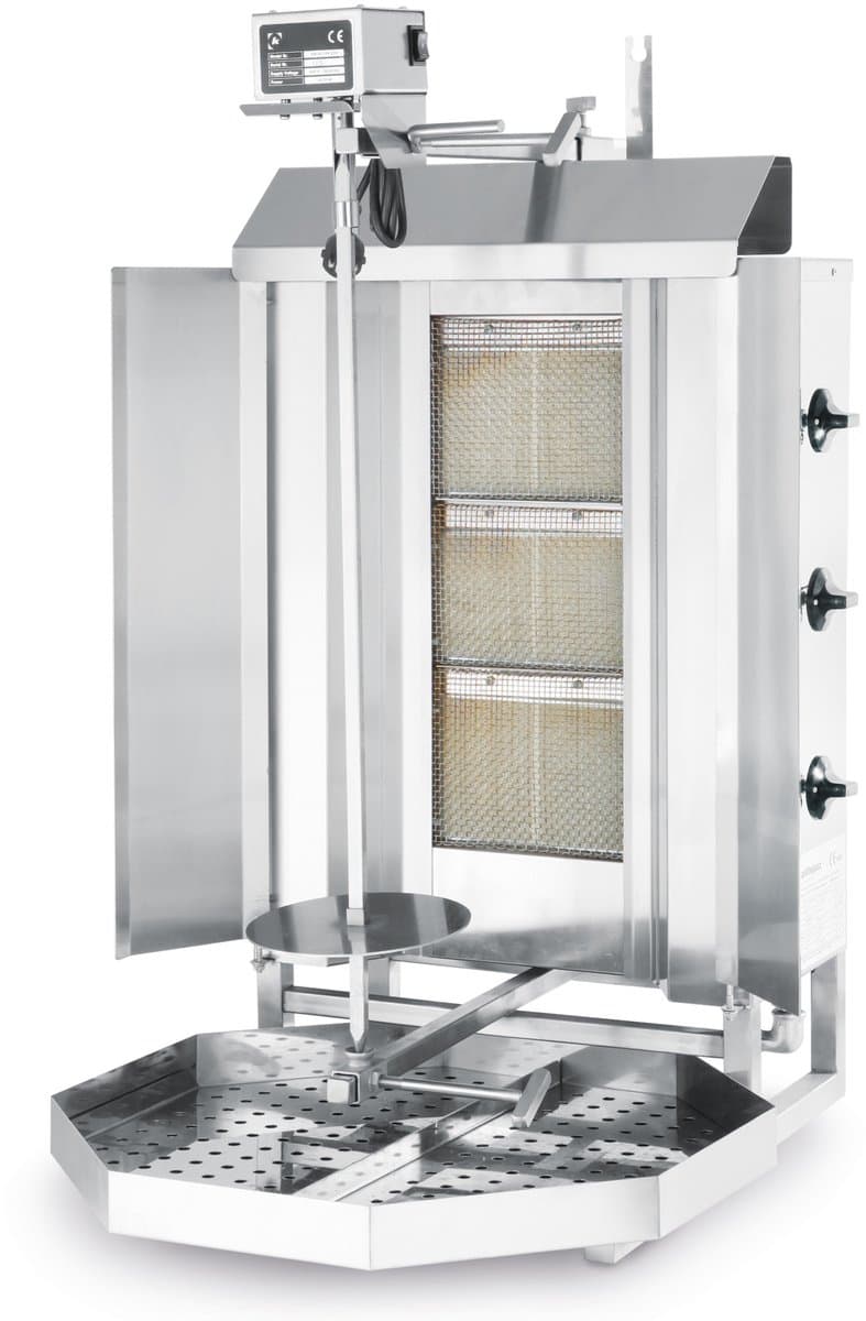 Hendi Profi Line - Gas Kebab Grill - 7200W - RVS - 3 Brander — afbeelding 1