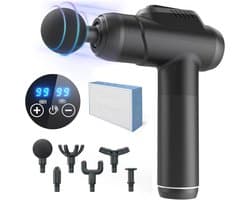 Massagepistool voor diepe weefselmassage met 99 snelheden en LCD-touchscreen