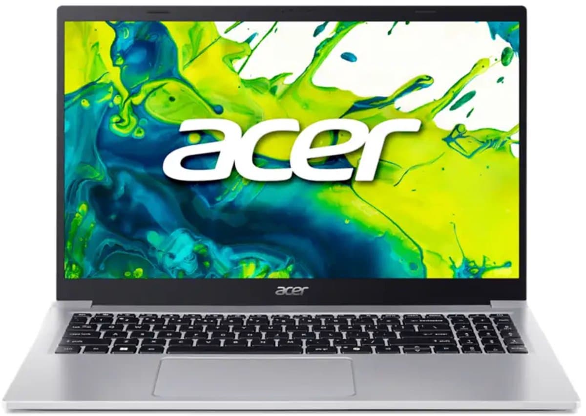 Acer Aspire Lite AL15-33P-C2GY Intel® N N150 Laptop 39,6 cm (15.6") Full HD 4 GB LPDDR5-SDRAM 128 GB SSD Wi-Fi 6 (802.11ax) Windows 11 Home in S mode Zilver — afbeelding 1