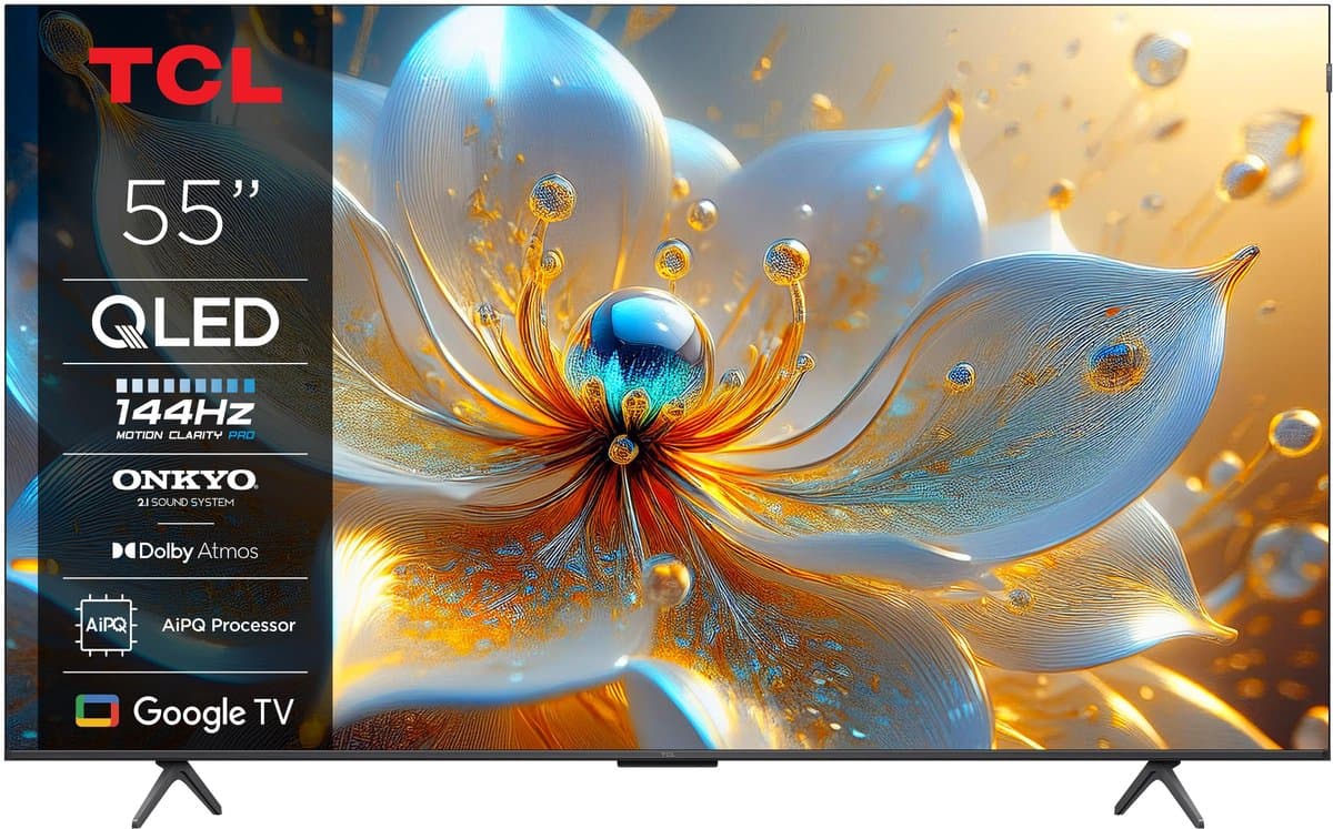 TCL 55T8C - 55 inch - 4K QLED - 144Hz - 2025 - Smart TV — afbeelding 1